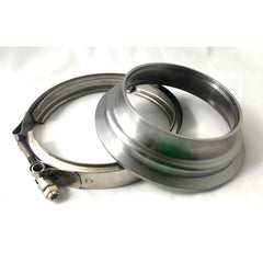 BUNDLE * CNC T6 S400 / K31 Exhaust Outlet Flange to 4in Pipe w/ Clamp