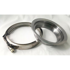 BUNDLE * CNC T6 S400 / K31 Exhaust Outlet Flange to 4in Pipe w/ Clamp